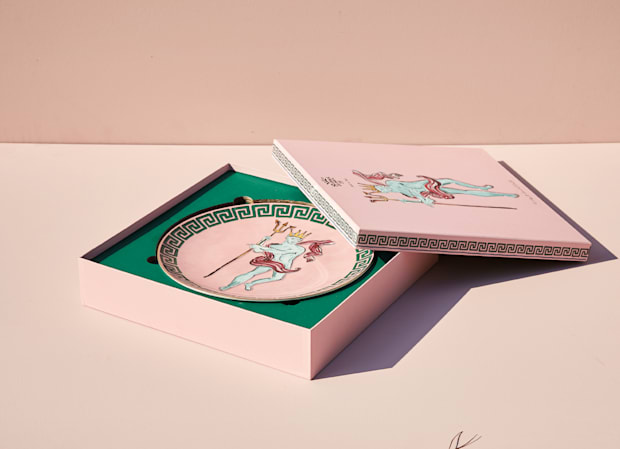 Pink centerpiece and charger plate | GINORI 1735